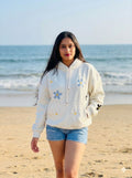 White Floral Hoodie